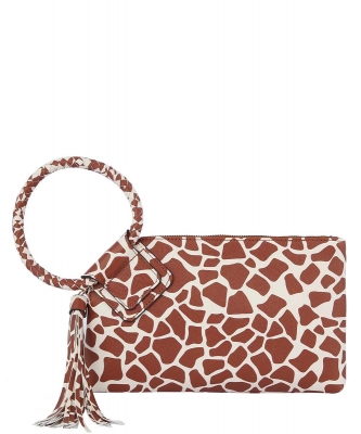 Animal Printed Cuff Handle Clutch JY0405 GIRAFFE